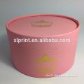 gold foil stamping drum paper box paper drum shaped round tube box